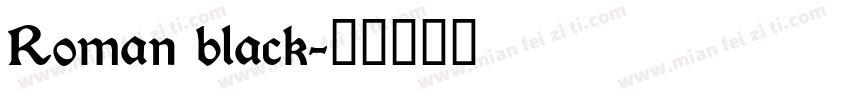 Roman black字体转换